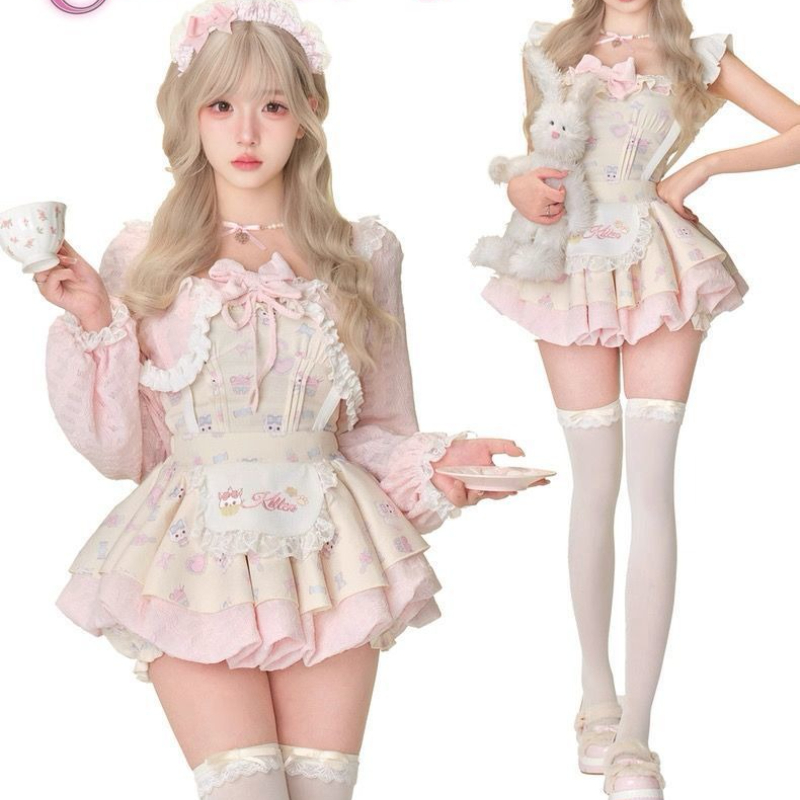 Party Games Mini - Ensemble 3 pièces Style Lolita japonais