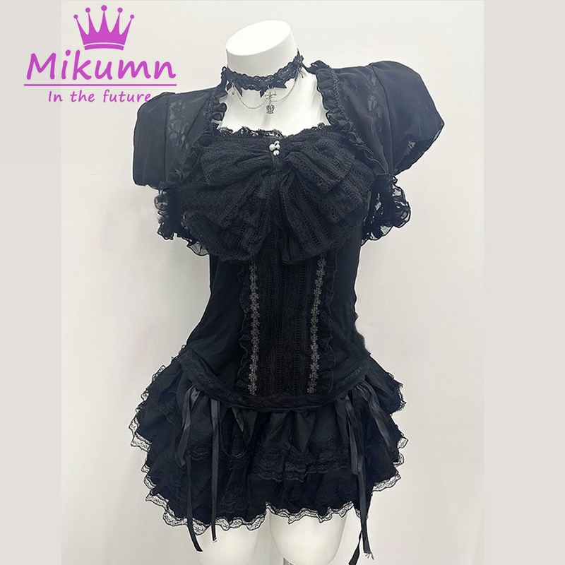 Party Games Mini - Ensemble 3 pièces en dentelle noire