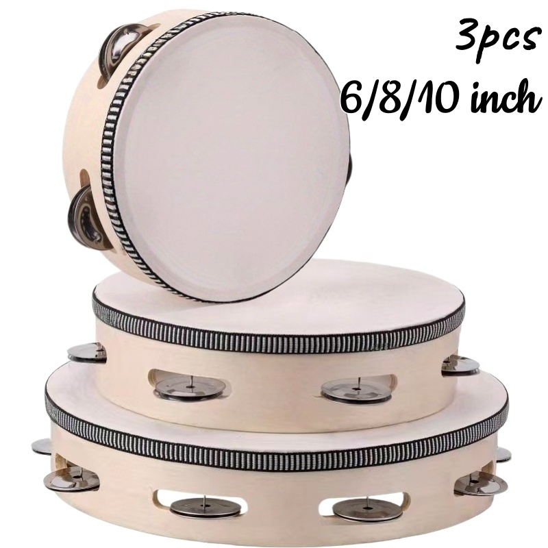 Party Games Console - 1/3 Tambourins en bois de 6/8/10