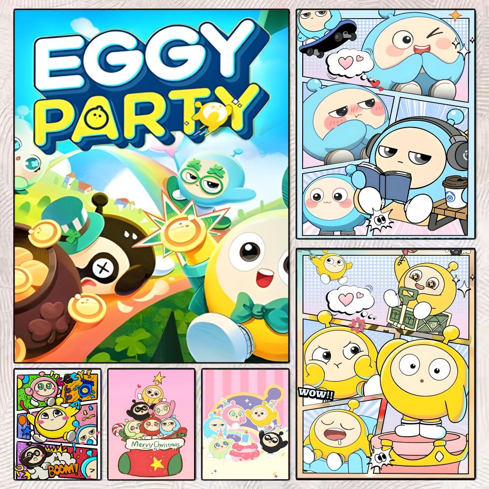 Party Games Eggy - Tableau sur toile imperméable pour jeu