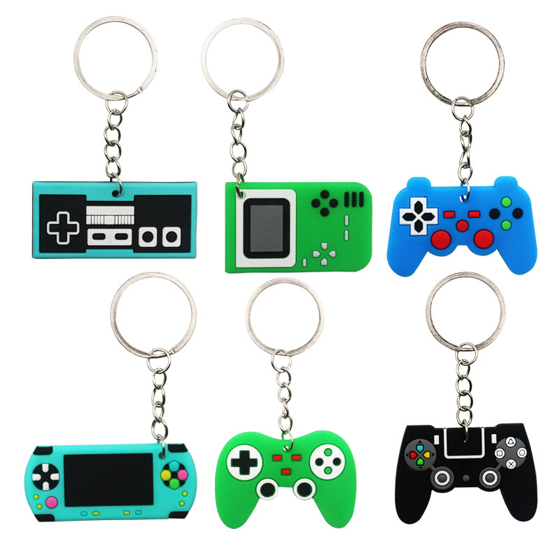 Party Games Console - Porte-clés en PVC, 6/12 pièces, manette