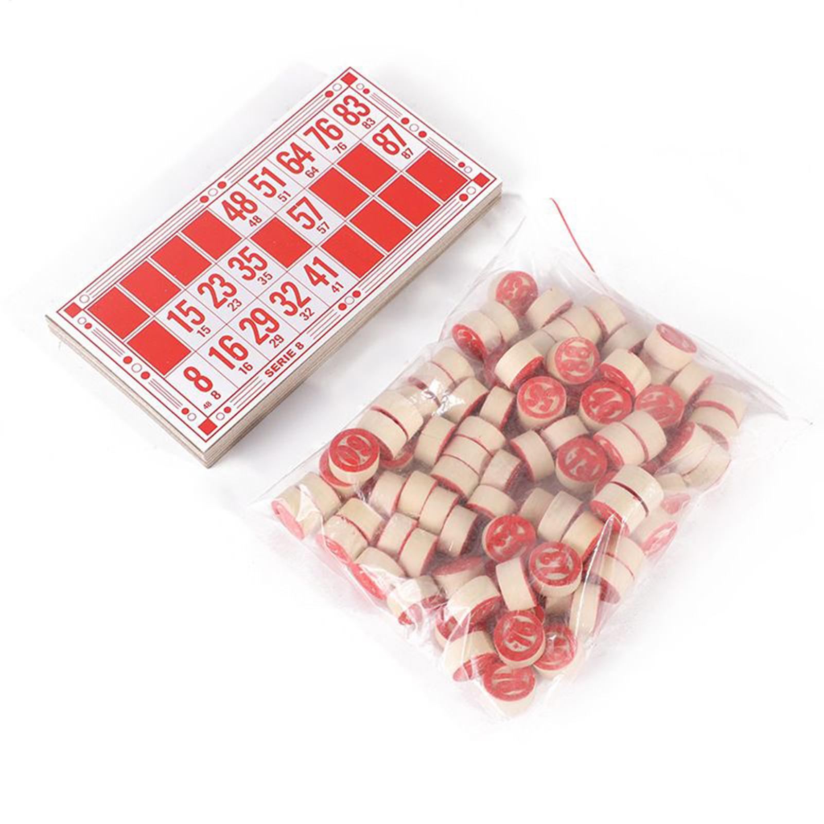 Party Games For Large Groups - Ensemble de Bingo Vintage en bois,