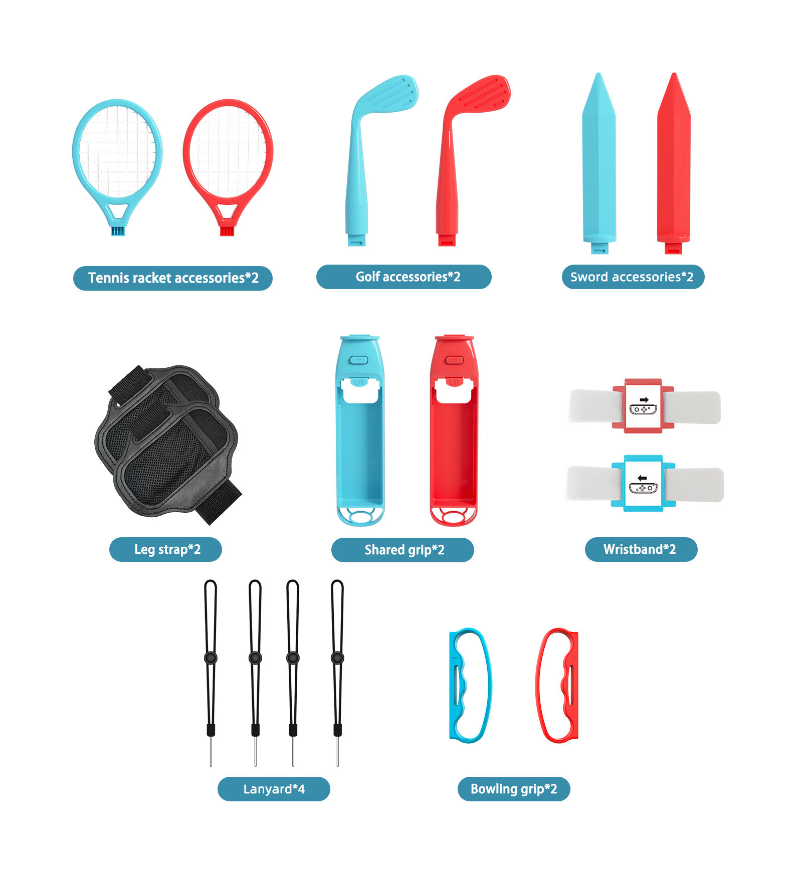 Kit d'accessoires 18 en 1 pour - Party Games Switch 1 avis et prix
