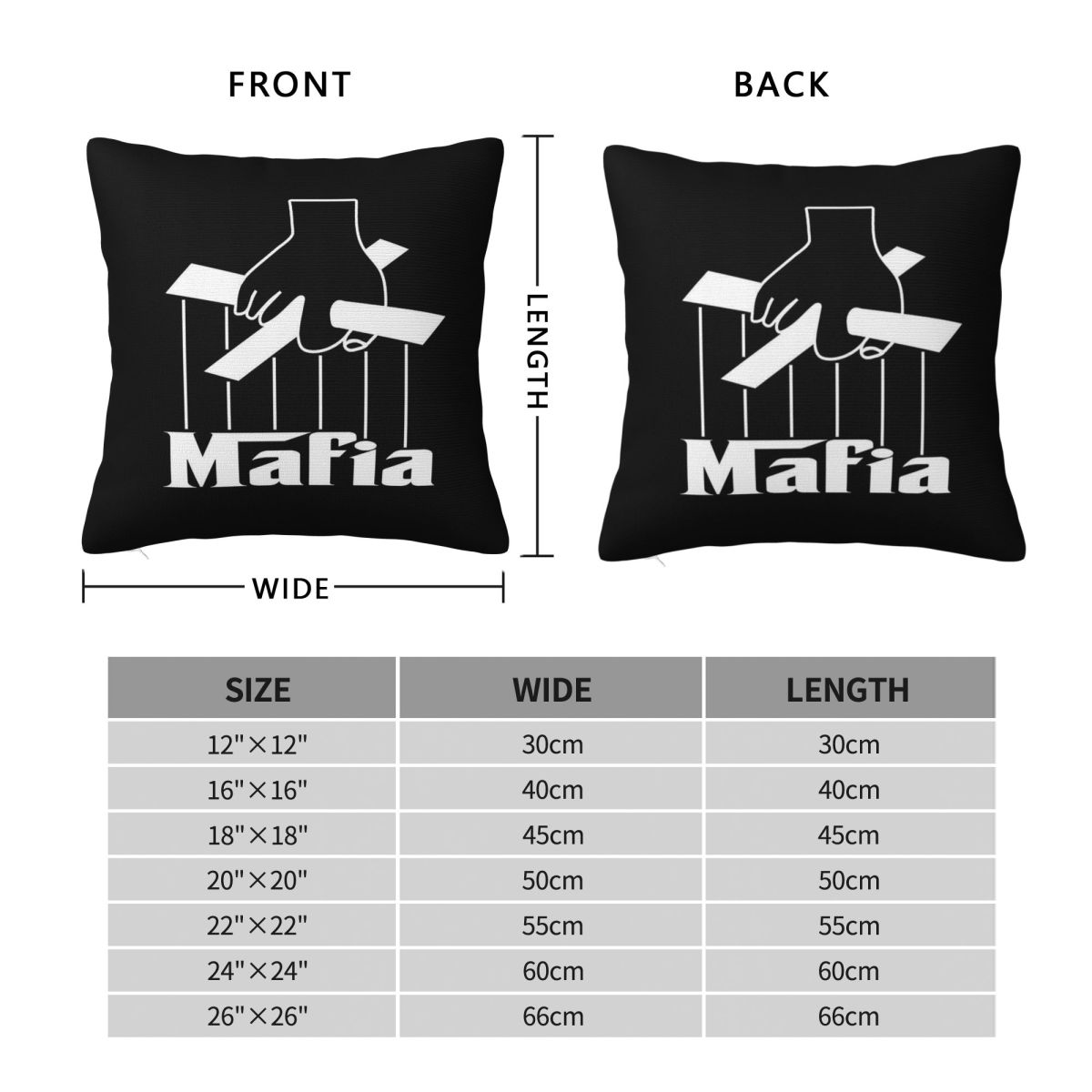 Housse de coussin carrée Mafia - Party Games Mafia avis et prix