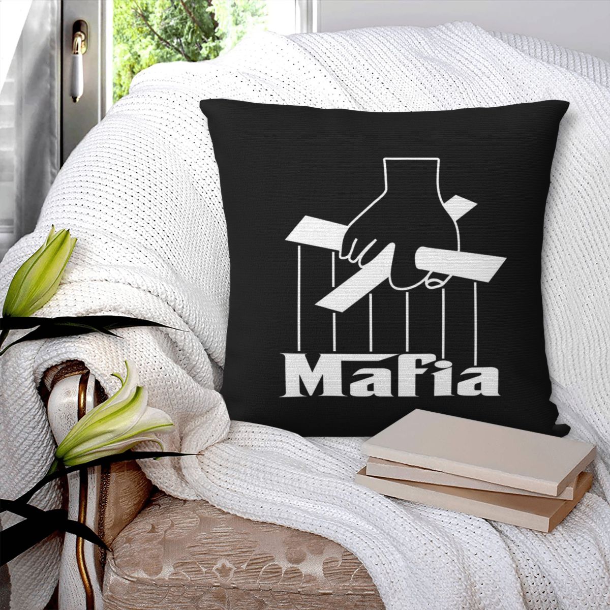 Housse de coussin carrée Mafia - Party Games Mafia avis et prix