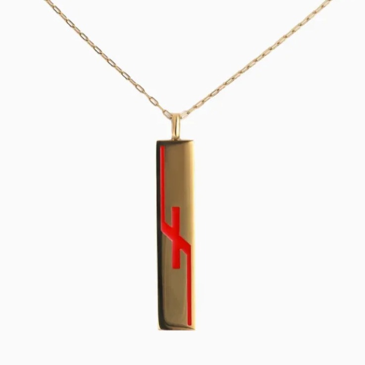 Collier pendentif lettre rouge - Party Games Simple avis et prix